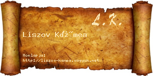 Liszov Kámea névjegykártya